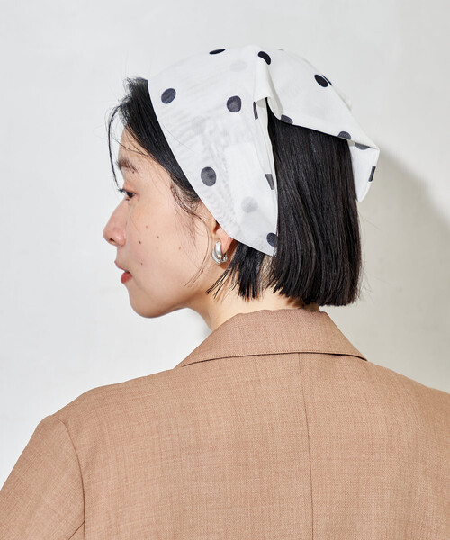 FREAK'S STORE（フリークスストア）の「シアー三角 ヘアバンド（ヘアバンド・レディース・ブルー/ナチュラル/ホワイト・ONE SIZE）」の12枚目の写真