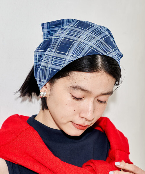 FREAK'S STORE（フリークスストア）の「シアー三角 ヘアバンド（ヘアバンド・レディース・ブルー/ナチュラル/ホワイト・ONE SIZE）」の19枚目の写真