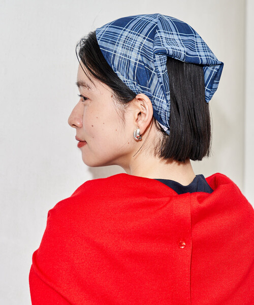 FREAK'S STORE（フリークスストア）の「シアー三角 ヘアバンド（ヘアバンド・レディース・ブルー/ナチュラル/ホワイト・ONE SIZE）」の22枚目の写真