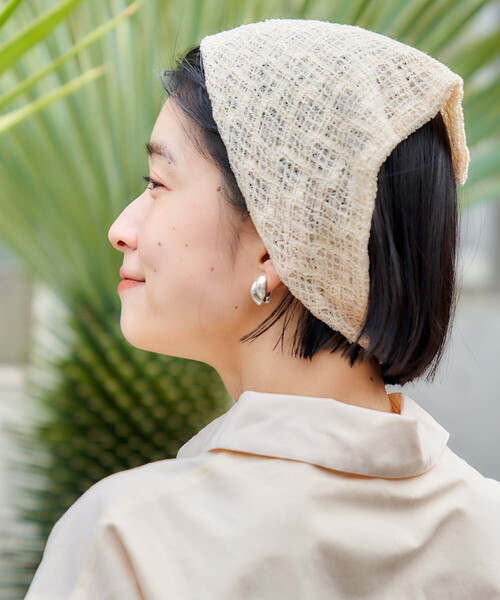 FREAK'S STORE(フリークスストア)の「シアー三角 ヘアバンド(ヘアバンド・レディース・ブルー/ナチュラル/ホワイト・ONE SIZE)」の14枚目の写真