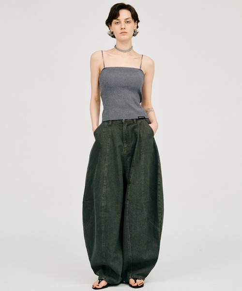 PRANK PROJECT(プランクプロジェクト)の「【2026Summer Pre-Order】スーパーコクーンデニムパンツ / Super Cocoon Denim Pants(デニムパンツ・レディース・ブルー/オリーブ・34/36/38)」の14枚目の写真