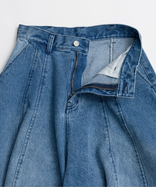 PRANK PROJECT(プランクプロジェクト)の「【2026Summer Pre-Order】スーパーコクーンデニムパンツ / Super Cocoon Denim Pants(デニムパンツ・レディース・ブルー/オリーブ・34/36/38)」の7枚目の写真