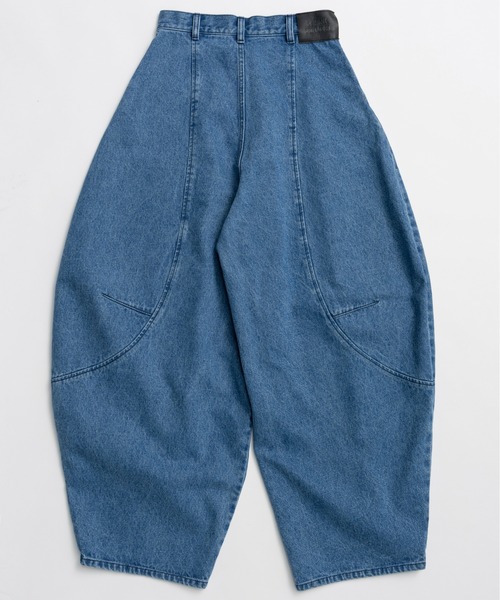 PRANK PROJECT(プランクプロジェクト)の「【2026Summer Pre-Order】スーパーコクーンデニムパンツ / Super Cocoon Denim Pants(デニムパンツ・レディース・ブルー/オリーブ・34/36/38)」の6枚目の写真