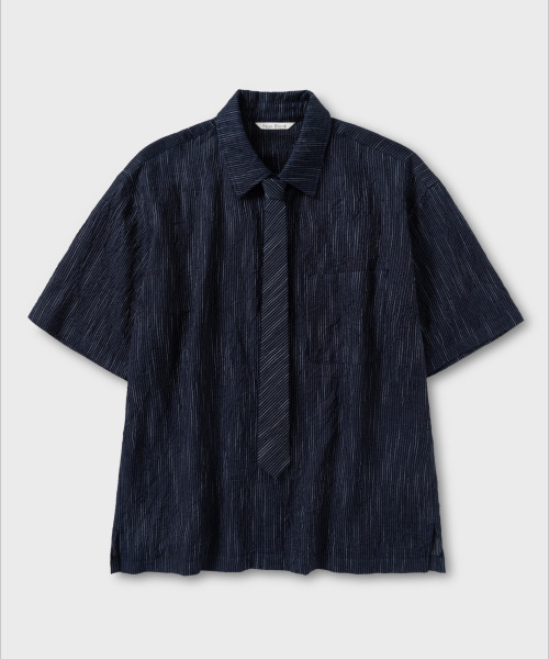 NONBLANK(ノンブランク)の「ナイトレーンHSシャツ_INDIGO(シャツ/ブラウス・メンズ・ダークネイビー・MEDIUM/LARGE/X-LARGE)」の1枚目の写真