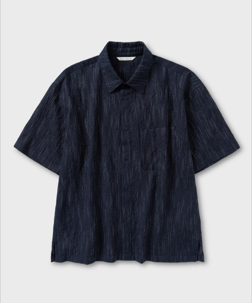 NONBLANK(ノンブランク)の「ナイトレーンHSシャツ_INDIGO(シャツ/ブラウス・メンズ・ダークネイビー・MEDIUM/LARGE/X-LARGE)」の2枚目の写真