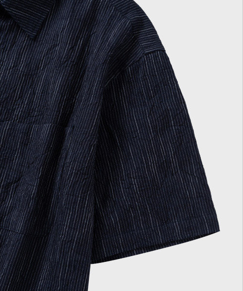 NONBLANK(ノンブランク)の「ナイトレーンHSシャツ_INDIGO(シャツ/ブラウス・メンズ・ダークネイビー・MEDIUM/LARGE/X-LARGE)」の8枚目の写真