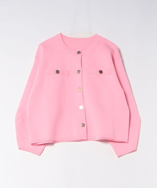 Anclear oui(アンクリアウィ)の「ゴールド釦スポンディッシュニットCD(カーディガン/ボレロ・レディース・Yellow/White/PINK/LT.Gray・F)」の7枚目の写真