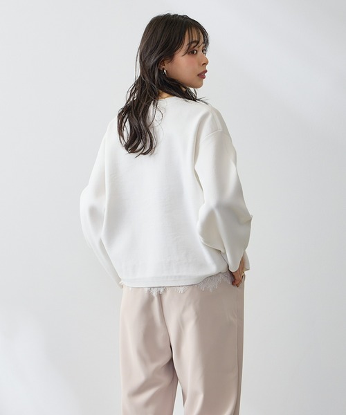 Anclear oui(アンクリアウィ)の「ゴールド釦スポンディッシュニットCD(カーディガン/ボレロ・レディース・Yellow/White/PINK/LT.Gray・F)」の13枚目の写真
