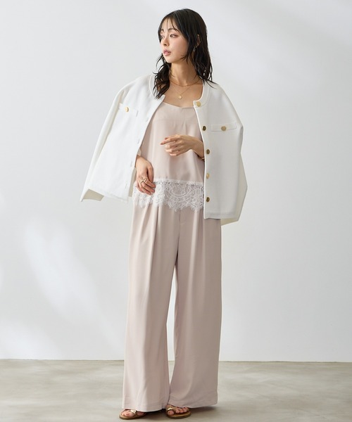 Anclear oui(アンクリアウィ)の「ゴールド釦スポンディッシュニットCD(カーディガン/ボレロ・レディース・Yellow/White/PINK/LT.Gray・F)」の17枚目の写真