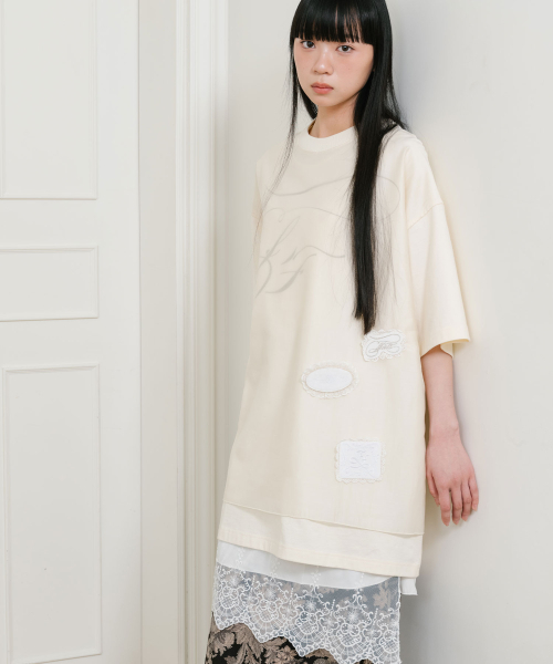 NICE GHOST CLUB(ナイスゴーストクラブ)の「FFATS SLEEVELESS LAYERED BIG BIG TEE_IVORY(NG2GSUT581A)(Tシャツ/カットソー・レディース・アイボリー・SMALL/MEDIUM)」の2枚目の写真