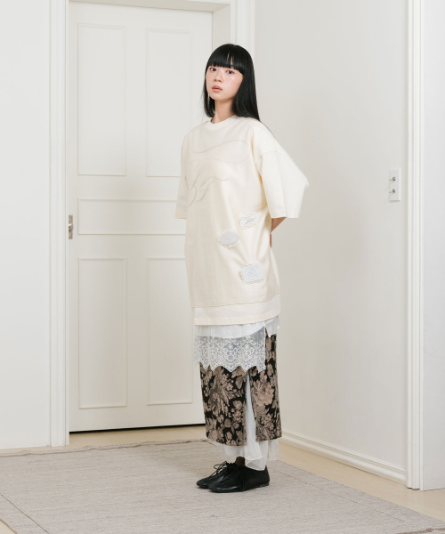 NICE GHOST CLUB(ナイスゴーストクラブ)の「FFATS SLEEVELESS LAYERED BIG BIG TEE_IVORY(NG2GSUT581A)(Tシャツ/カットソー・レディース・アイボリー・SMALL/MEDIUM)」の3枚目の写真