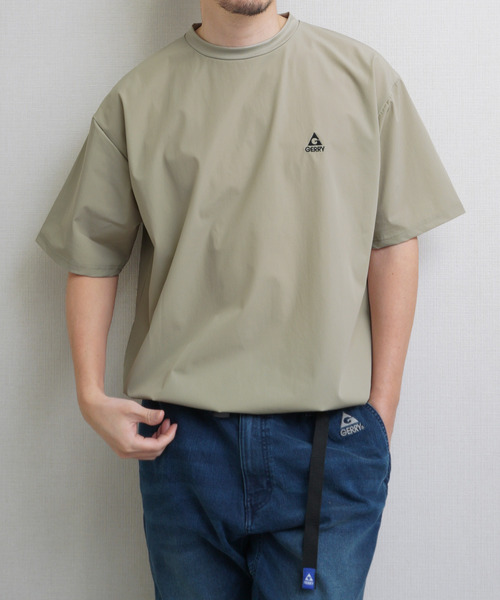 GERRY(ジェリー)の「GEERY 冷感ナイロン裾ドローコード付半袖Tシャツ(Tシャツ/カットソー・メンズ・ブラウン/ブラック/ベージュ・X-LARGE/LARGE/MEDIUM)」の3枚目の写真