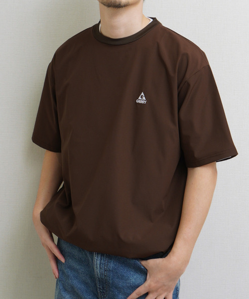 GERRY(ジェリー)の「GEERY 冷感ナイロン裾ドローコード付半袖Tシャツ(Tシャツ/カットソー・メンズ・ブラウン/ブラック/ベージュ・X-LARGE/LARGE/MEDIUM)」の2枚目の写真