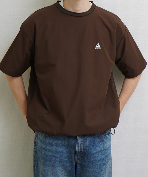 GERRY(ジェリー)の「GEERY 冷感ナイロン裾ドローコード付半袖Tシャツ(Tシャツ/カットソー・メンズ・ブラウン/ブラック/ベージュ・X-LARGE/LARGE/MEDIUM)」の7枚目の写真