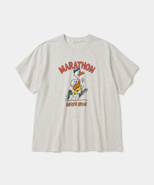 marathon duck s/s t-shirt oatmeal melange
