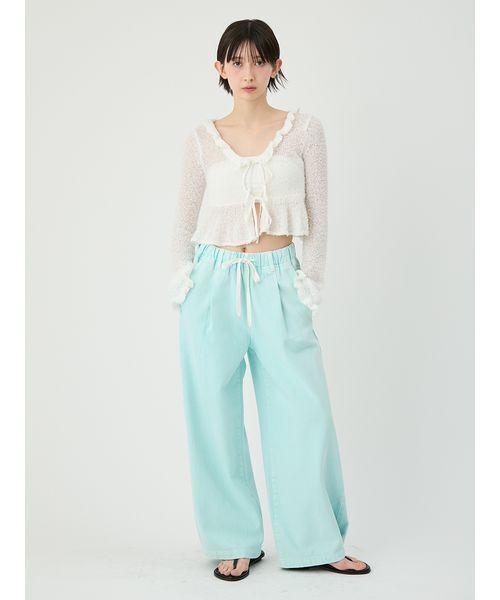 LILY BROWN(リリーブラウン)の「ワイドレッグリラックスデニムパンツ(デニムパンツ・レディース・ベージュ/ブルー/スカイブルー・0/1)」の13枚目の写真