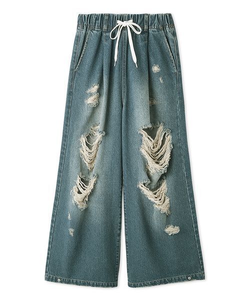 LILY BROWN(リリーブラウン)の「ワイドレッグリラックスデニムパンツ(デニムパンツ・レディース・ベージュ/ブルー/スカイブルー・0/1)」の20枚目の写真