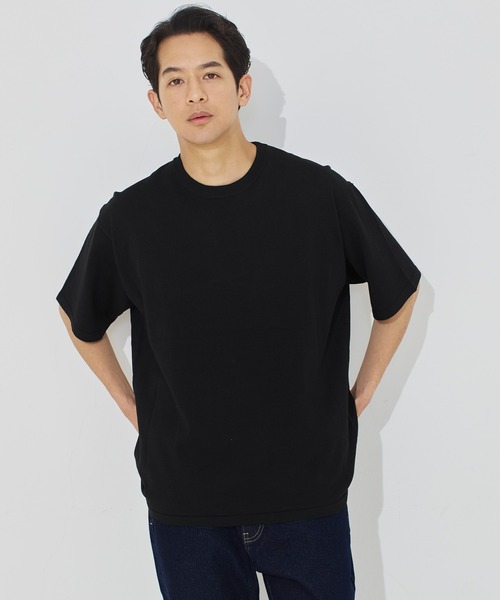 coca（coca）（コカ）の「半袖クルーネックニット（ニット/セーター・メンズ・ブラック/ライトグレー・XL/M/L）」の4枚目の写真