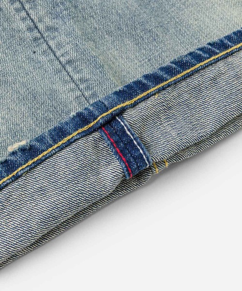 EVISU（エヴィス）の「EJ, 5P DISTRESSED JEANS（デニムパンツ・メンズ・インディゴブルー・MEDIUM/LARGE）」の4枚目の写真