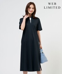 【WEB限定】コットンスムース ポロワンピース
