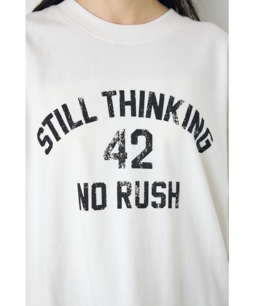 AZUL by moussy(アズールバイマウジー)の「カスレプリントTシャツ(Tシャツ/カットソー・レディース・ホワイト/ライトイエロー/ブラック/グレー×ホワイト・SMALL/MEDIUM)」の11枚目の写真