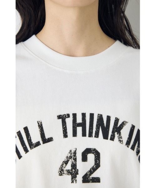 AZUL by moussy(アズールバイマウジー)の「カスレプリントTシャツ(Tシャツ/カットソー・レディース・ホワイト/ライトイエロー/ブラック/グレー×ホワイト・SMALL/MEDIUM)」の12枚目の写真