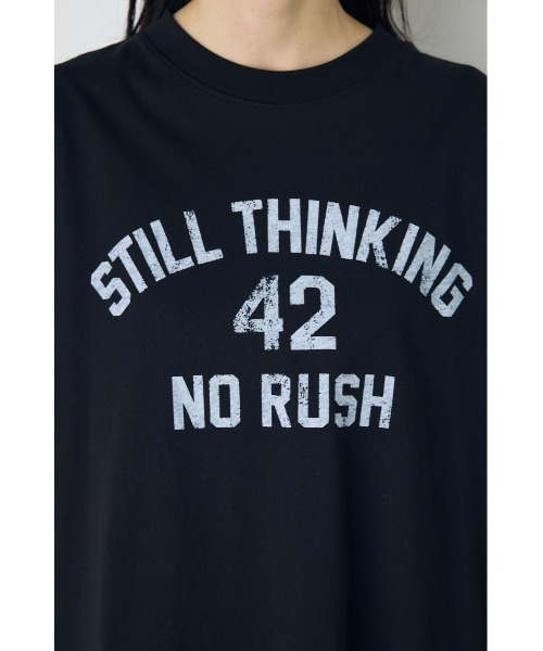 AZUL by moussy(アズールバイマウジー)の「カスレプリントTシャツ(Tシャツ/カットソー・レディース・ホワイト/ライトイエロー/ブラック/グレー×ホワイト・SMALL/MEDIUM)」の22枚目の写真