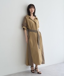 Editt by YECCA VECCA（エディットバイイェッカヴェッカ）の「ベルト付きスキッパーシャツワンピース（シャツワンピース）」