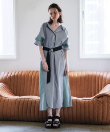 Editt by YECCA VECCA（エディットバイイェッカヴェッカ）の「ベルト付きスキッパーシャツワンピース（シャツワンピース）」