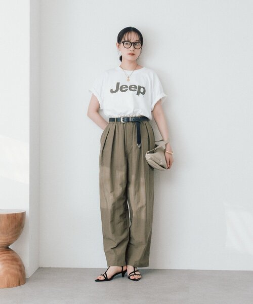 GOOD ROCK SPEED(グッドロックスピード)の「【大人のロゴTシャツ】Jeep Tee (夏服/半袖)(Tシャツ/カットソー・レディース・オフホワイト/ブラウン・FREE)」の3枚目の写真