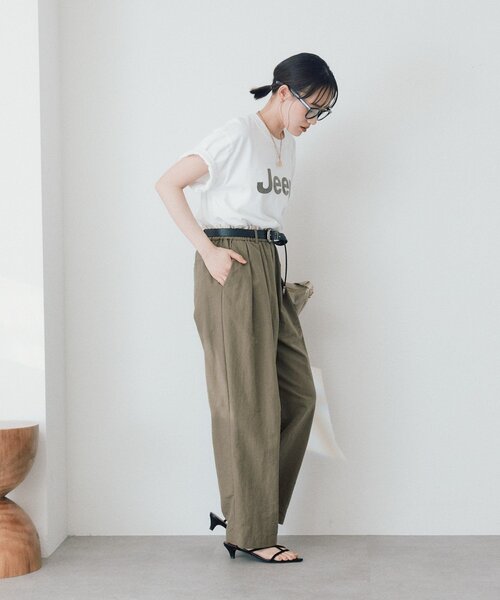 GOOD ROCK SPEED(グッドロックスピード)の「【大人のロゴTシャツ】Jeep Tee (夏服/半袖)(Tシャツ/カットソー・レディース・オフホワイト/ブラウン・FREE)」の5枚目の写真