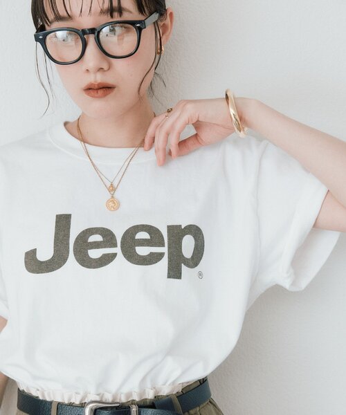 GOOD ROCK SPEED(グッドロックスピード)の「【大人のロゴTシャツ】Jeep Tee (夏服/半袖)(Tシャツ/カットソー・レディース・オフホワイト/ブラウン・FREE)」の8枚目の写真