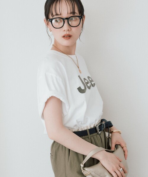 GOOD ROCK SPEED(グッドロックスピード)の「【大人のロゴTシャツ】Jeep Tee (夏服/半袖)(Tシャツ/カットソー・レディース・オフホワイト/ブラウン・FREE)」の9枚目の写真