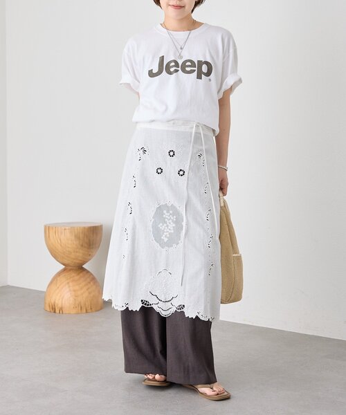 GOOD ROCK SPEED(グッドロックスピード)の「【大人のロゴTシャツ】Jeep Tee (夏服/半袖)(Tシャツ/カットソー・レディース・オフホワイト/ブラウン・FREE)」の14枚目の写真