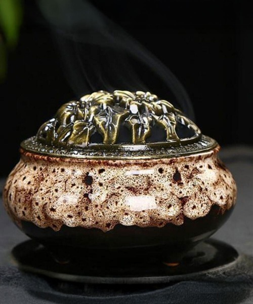 セール】香炉 陶器 お香立て付 incense02（インテリア雑貨）｜BACKYARD