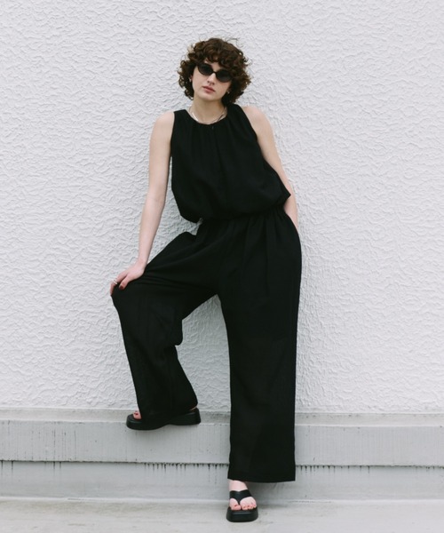 HANNE(アン)の「シアーギャザーパンツ(その他パンツ・レディース・ベージュ/ブラック/アイボリー・M/S)」の17枚目の写真