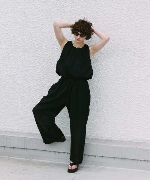 HANNE(アン)の「シアーギャザーパンツ(その他パンツ・レディース・ベージュ/ブラック/アイボリー・M/S)」の18枚目の写真