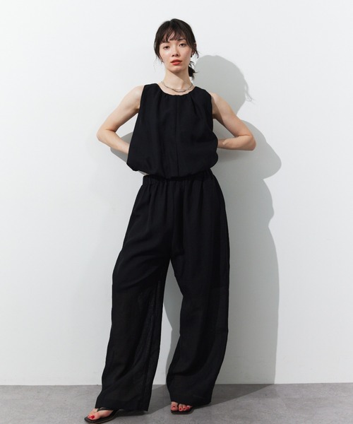 HANNE(アン)の「シアーギャザーパンツ(その他パンツ・レディース・ベージュ/ブラック/アイボリー・M/S)」の13枚目の写真