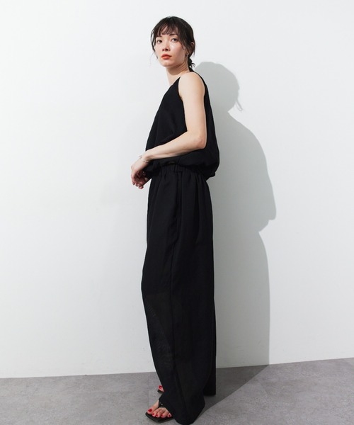 HANNE(アン)の「シアーギャザーパンツ(その他パンツ・レディース・ベージュ/ブラック/アイボリー・M/S)」の14枚目の写真