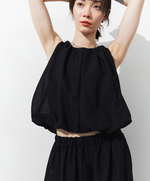 HANNE(アン)の「シアーギャザーパンツ(その他パンツ・レディース・ベージュ/ブラック/アイボリー・M/S)」の16枚目の写真