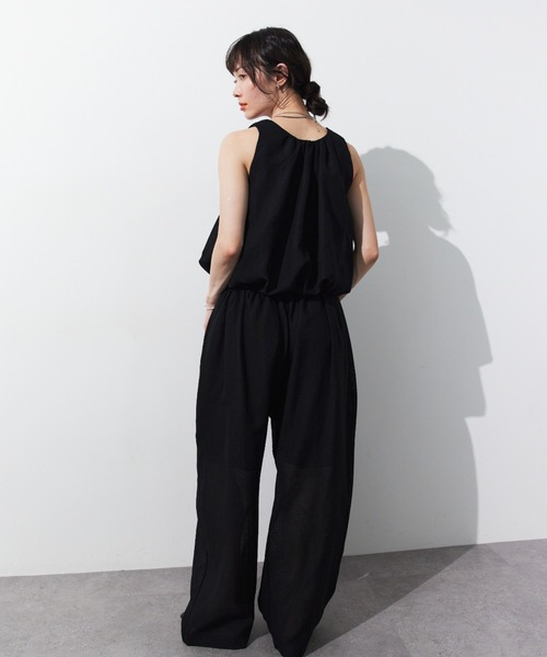 HANNE(アン)の「シアーギャザーパンツ(その他パンツ・レディース・ベージュ/ブラック/アイボリー・M/S)」の15枚目の写真