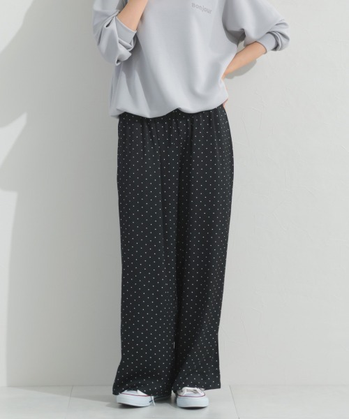 OMNES(オムネス)の「プリントストレートイージーパンツ(その他パンツ・レディース・ブラック系その他2/ブラック系その他/グレー系その他/グリーン系その他・FREE)」の10枚目の写真