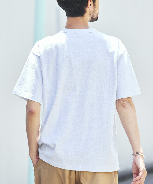 FREAK'S STORE(フリークスストア)の「HEAVY WEIGHT/ヘビーウェイト ショートスリーブ ヘンリーネック Tシャツ/10.5オンス(Tシャツ/カットソー・メンズ・ライトグレー/その他9/ホワイト/レッド/ブラック・LARGE/MEDIUM/SMALL)」の9枚目の写真