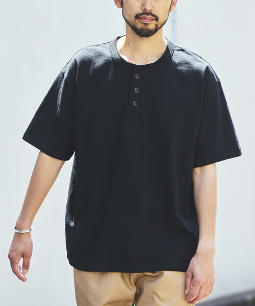 FREAK'S STORE(フリークスストア)の「HEAVY WEIGHT/ヘビーウェイト ショートスリーブ ヘンリーネック Tシャツ/10.5オンス(Tシャツ/カットソー・メンズ・ライトグレー/その他9/ホワイト/レッド/ブラック・LARGE/MEDIUM/SMALL)」の20枚目の写真