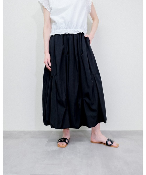 Julep(ジュレップ)の「Tuck Skirt(スカート・レディース・ネイビー/グレー/ブラック・FREE)」の2枚目の写真