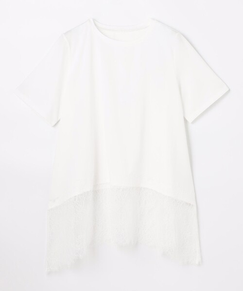 ANY（エニィ）の「レースコンビフレアーカットソー（Tシャツ/カットソー・レディース・ブラック系/ホワイト系/ダークブラウン系・F）」の15枚目の写真