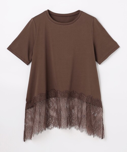ANY（エニィ）の「レースコンビフレアーカットソー（Tシャツ/カットソー・レディース・ブラック系/ホワイト系/ダークブラウン系・F）」の17枚目の写真