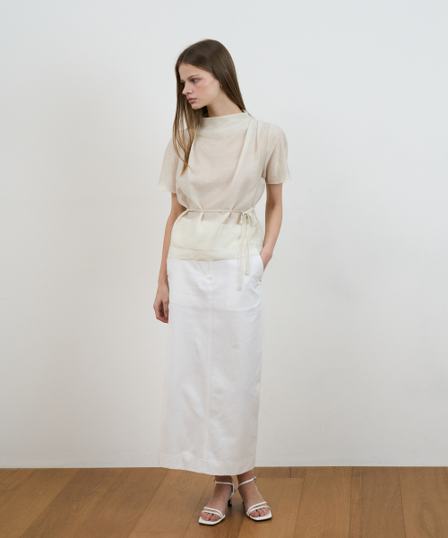 DEHEVE（デヘヴェ）の「Drape Strap Blouse [Cream]（シャツ/ブラウス・レディース・Cream・OS）」の14枚目の写真