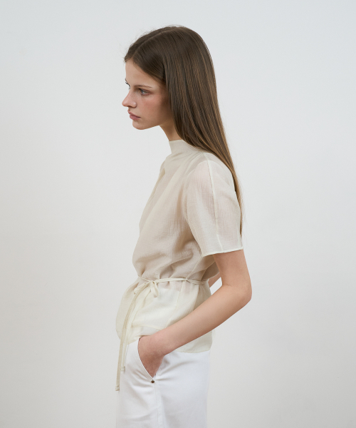 DEHEVE（デヘヴェ）の「Drape Strap Blouse [Cream]（シャツ/ブラウス・レディース・Cream・OS）」の10枚目の写真