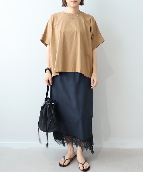 leswel(レスウェル)の「【M/L】レースヘムナロースカート(スカート・レディース・ネイビー/ダークブラウン・M/L)」の8枚目の写真